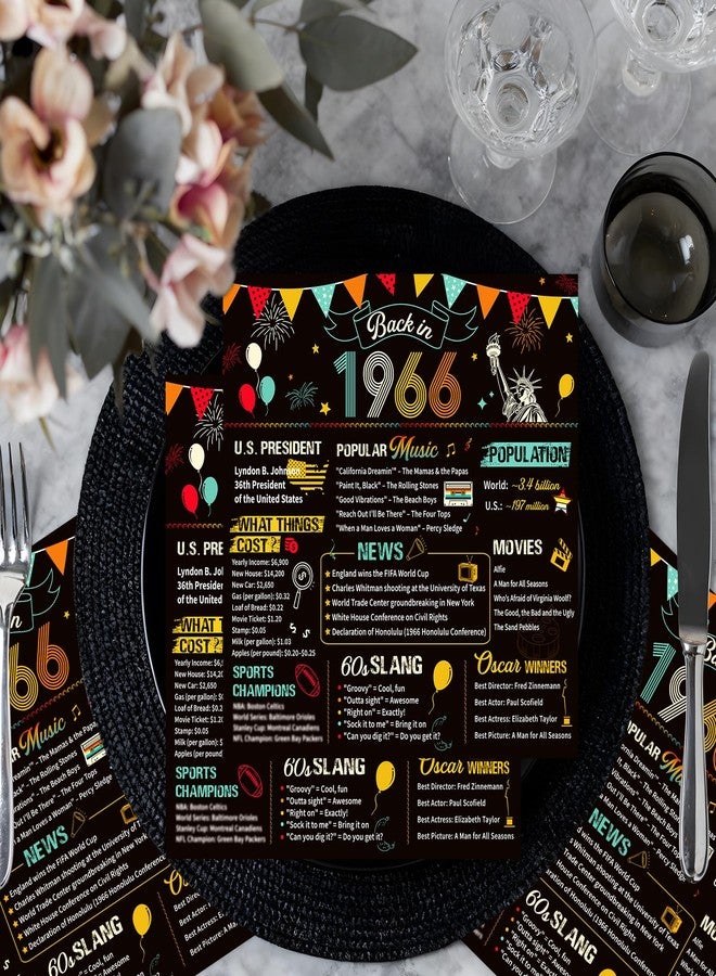 refavor Vintage 60th Birthday Napkins, 50PCS Back in 1966 Birthday Party Decorations Supplies for Men Women, Colorful Cheers to 60 Years Disposable Napkin - Image 4